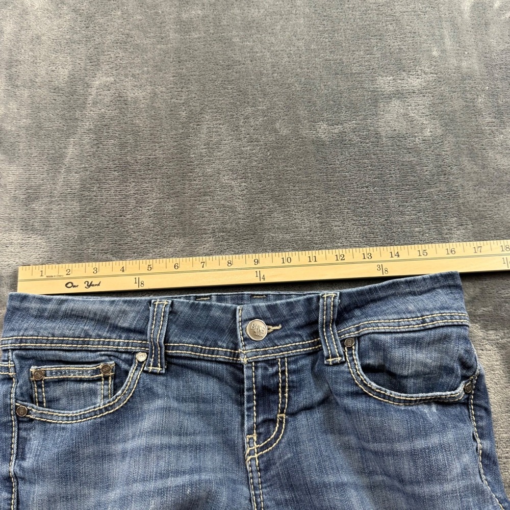 BKE Stella Bootcut Jeans Womens 30x35.5 Blue Denim Low Rise Distressed BPL1402 - Picture 8 of 12